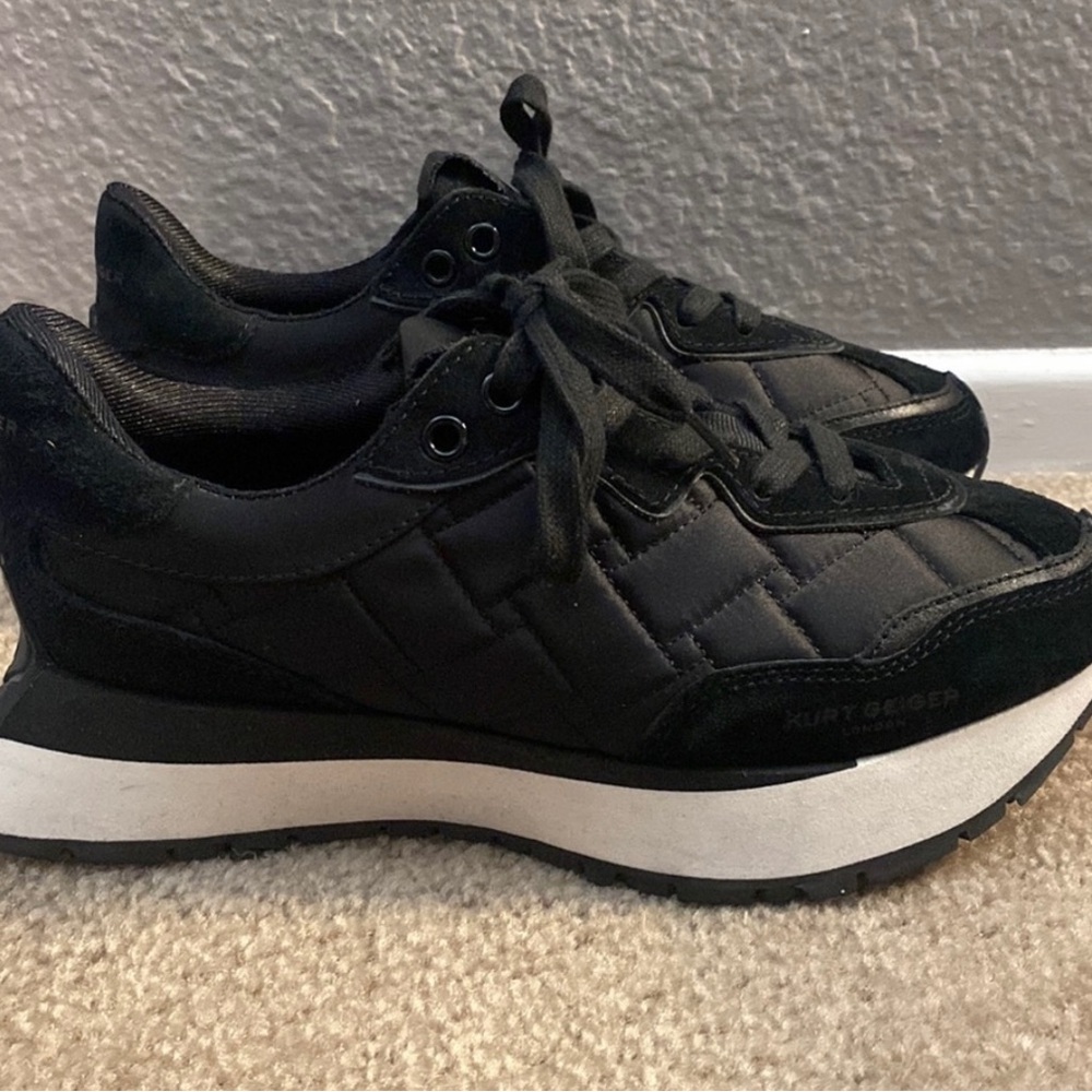 Kurt Geiger Black Sneakers with White Accents